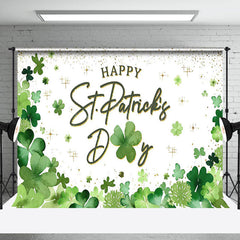 Lofaris Green Clover Gold Twinkling St Patricks Day Backdrop