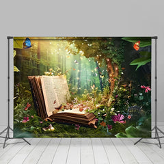 Lofaris Green Fairyland Story Book Spring Photo Backdrop