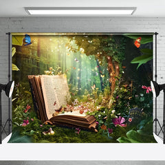 Lofaris Green Fairyland Story Book Spring Photo Backdrop