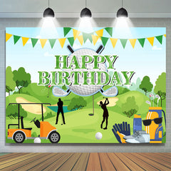 Lofaris Green Field Golf Sports Backdrop For Birthday Party