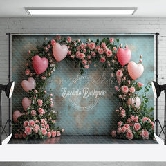 Lofaris Green Floral Arch Balloon Valentines Day Backdrop