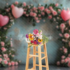 Lofaris Green Floral Arch Balloon Valentines Day Backdrop