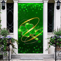 Lofaris Green Gold Clover Happy St Patricks Day Door Cover