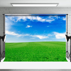 Lofaris Green Grass And Blue Sky Studio Photography Backdrop