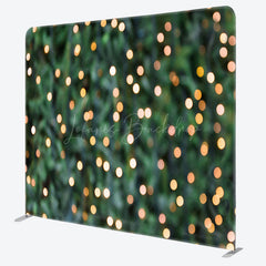 Lofaris Green Leaf And Lights Bokeh Tension Fabric Backdrop