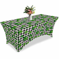 Lofaris Green Lucky Leaves St Patrick Stretch Table Cover