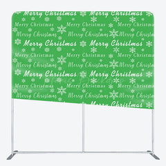 Lofaris Green Merry Christmas Snowflake Pillow Case Backdrop