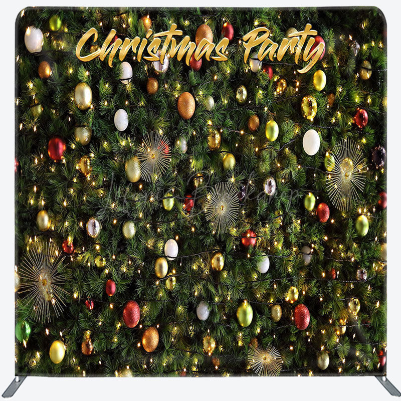 Lofaris Green Pine Leaves Bauble Xmas Pillow Case Backdrop