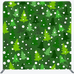 Lofaris Green Pine Tree Patterns Xmas Pillow Case Backdrop