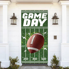 Lofaris Green Rugby Field Game Day Ball Sports Door Cover