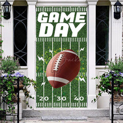 Lofaris Green Rugby Field Game Day Ball Sports Door Cover