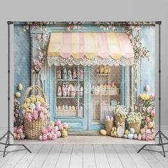 Lofaris Green Store Floral Bunny Egg Easter Room Set Backdrop