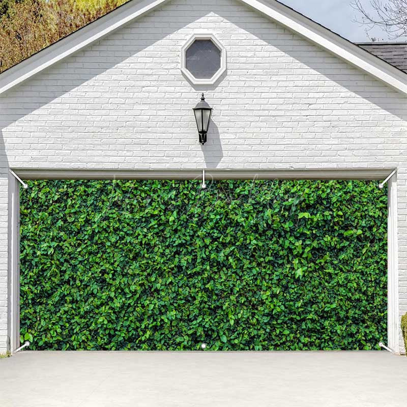 Lofaris Green Vine Leaves Wall Wedding Garage Door Banner