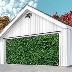 Lofaris Green Vine Leaves Wall Wedding Garage Door Banner