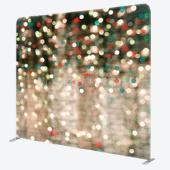 Lofaris Green White Bokeh Christmas Tension Fabric Backdrop