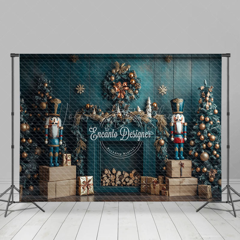 Lofaris Green Wreath Indoor Christmas Room Photo Backdrop