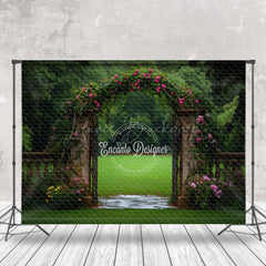 Lofaris Greenery Field Arch Floral Wedding Photo Backdrop