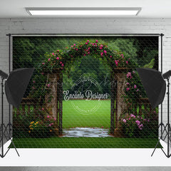 Lofaris Greenery Field Arch Floral Wedding Photo Backdrop