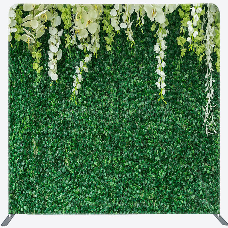 Lofaris Greenery Floral Wedding Square Tension Backdrop