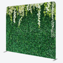 Lofaris Greenery Floral Wedding Square Tension Backdrop