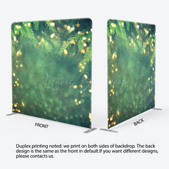 Lofaris Greenery Gold Glitter Bokeh Pillow Cover Backdrop