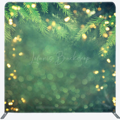 Lofaris Greenery Gold Glitter Bokeh Pillow Cover Backdrop