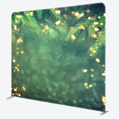 Lofaris Greenery Gold Glitter Bokeh Pillow Cover Backdrop