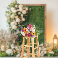 Lofaris Greenery Wall Floral Warm Light Wedding Backdrop