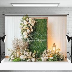 Lofaris Greenery Wall Floral Warm Light Wedding Backdrop