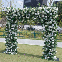 Lofaris Greenery White Rose Arch Flower Wall For Wedding