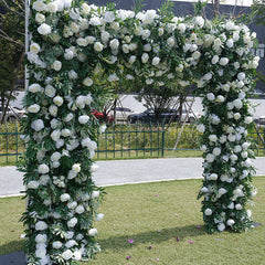 Lofaris Greenery White Rose Arch Flower Wall For Wedding