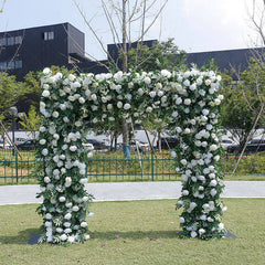 Lofaris Greenery White Rose Arch Flower Wall For Wedding