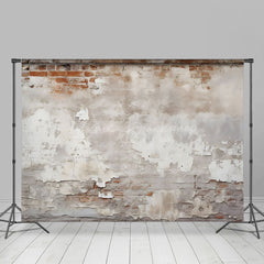 Lofaris Grey White Paint Brick Wall Peeling Effects Backdrop