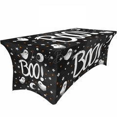 Lofaris Halloween Boo Moon Night Baby Shower Stretch Table Cover