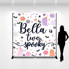 Lofaris Halloween Ghost Custom Name Two Spooky Backdrop