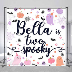 Lofaris Halloween Ghost Custom Name Two Spooky Backdrop