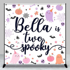 Lofaris Halloween Ghost Custom Name Two Spooky Backdrop