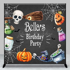 Lofaris Halloween Spider Wab Custom Birthday Party Backdrop