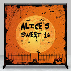 Lofaris Halloween Vibe Moon Night Custom Sweet 16 Backdrop