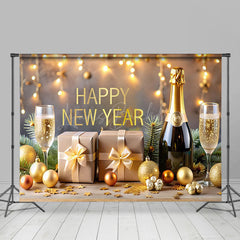 Lofaris Happy New Year 2025 Beer Gift Photography Backdrop