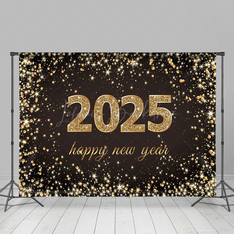 Lofaris Happy New Year 2025 Green Christmas Tree Backdrop