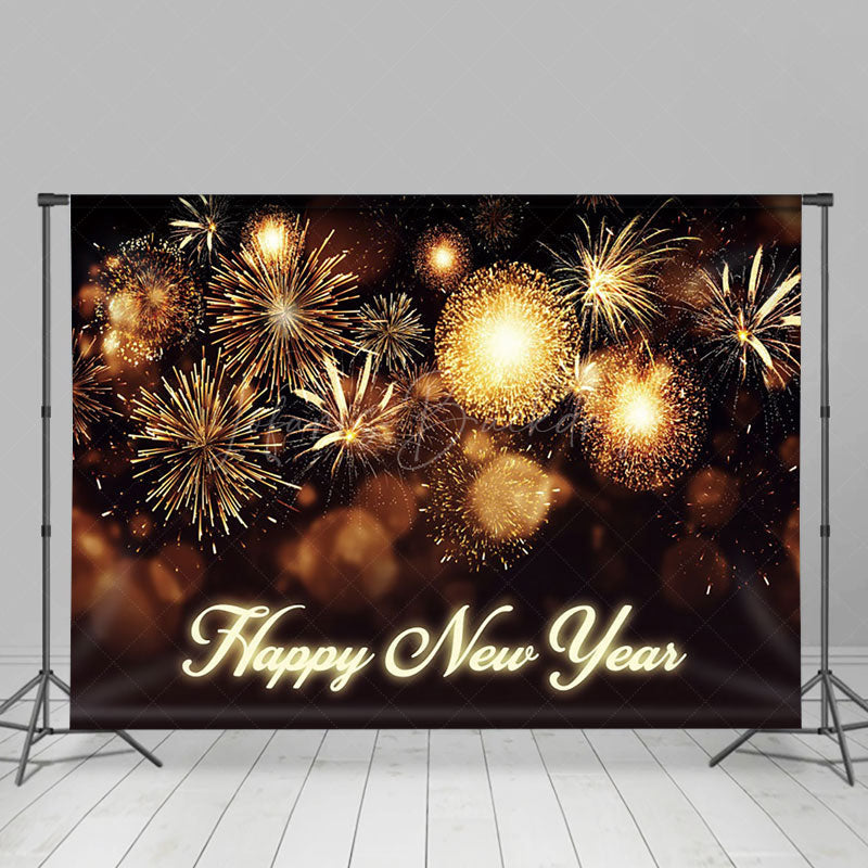 Lofaris Happy New Year Shiny Golden Carnival Night Backdrop