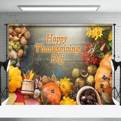 Lofaris Happy Thanksgiving Harvest Vibe Holiday Backdrop