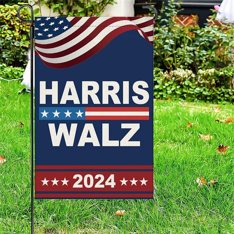 Lofaris Harris Walz 2024 Campaign For President Garden Flag