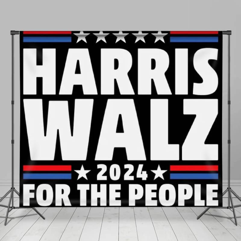 Lofaris Harris Walz 2024 For The People Election Backdrop