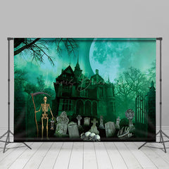 Lofaris Haunted Mansion Graveyard Skeleton Halloween Backdrop