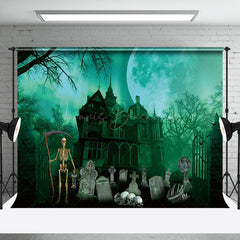 Lofaris Haunted Mansion Graveyard Skeleton Halloween Backdrop