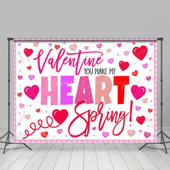 Lofaris Hearts Valentine You Make My Heart Spring Backdrop