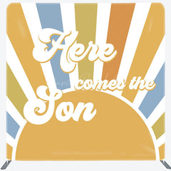 Lofaris Here Comes The Son Baby Shower Pillow Case Backdrop