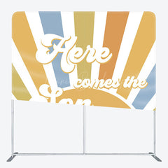 Lofaris Here Comes The Son Baby Shower Pillow Case Backdrop